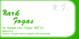 mark fogas business card